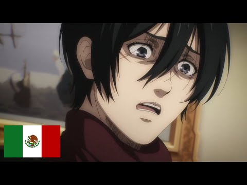 Eren le dice a Mikasa qué siempre la odiado, en español latino, Shingeki no kyojin temporada final.