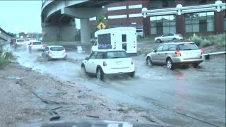 Ramp from Broadway to southbound I-25 has about a foot of standing water
