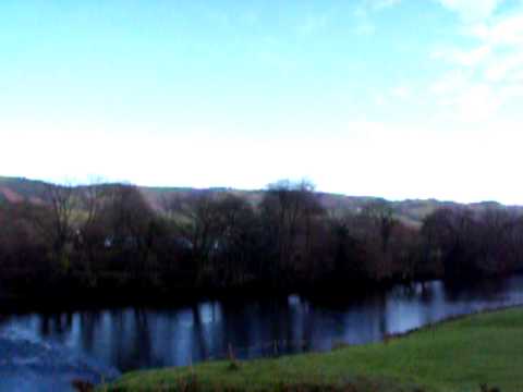 Train heading south on Conwy Valley line, just south of Llanrwst