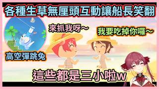 【朋友收集】說好的船兔貼貼呢？w 毫無進展的船兔與進展神速的船鴨，遊戲中各種無厘頭互動讓船長笑翻w【宝鐘マリン】【寶鐘瑪琳】【Hololive中文】【Vtuber精華】