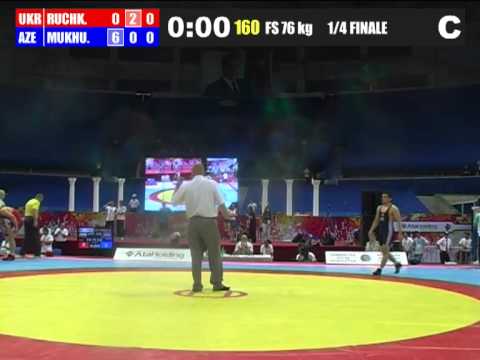 76kg 1/4 RUCHKO Ruslan (UKR) - MUKHUTOV Mahammadhaji (AZE)