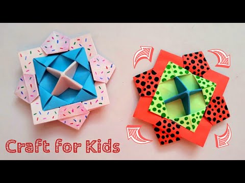 How to make a Paper spinning Top - Paper toy Craft - Creative Ideas