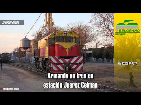 Armando un tren en estación Juarez Celman