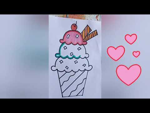 VERY EASY ICECREAM DRAWING By Sreelatha Teacher