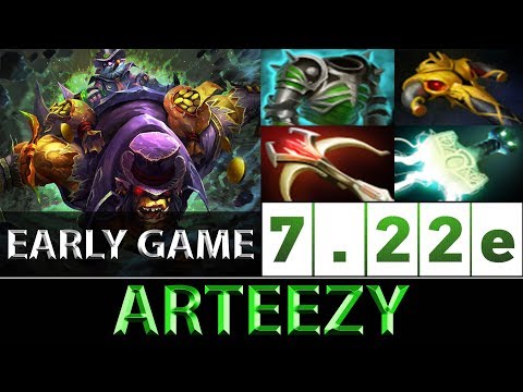 Arteezy [Alchemist] Early Game Attack Speed Build ► Dota 2 7.22e