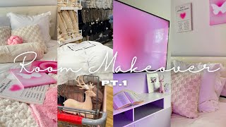 ROOM MAKEOVER pt.1! *new apartment* : decor, shopping, pacakges, soft girl vibes (ft. SweetNight💕)