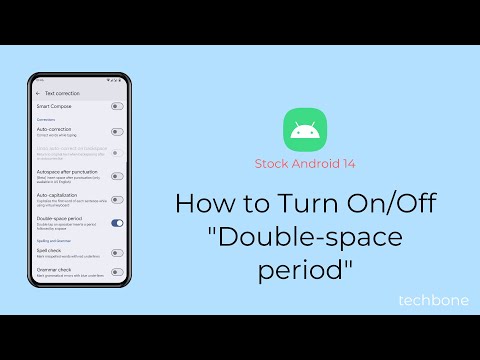 How to Turn On/Off "Double-space period" [Android 14]