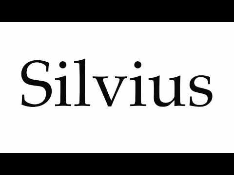 How to Pronounce Silvius