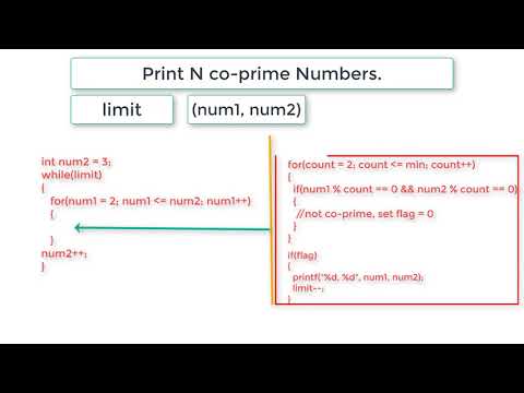 C Program To Print N Co-Prime Numbers