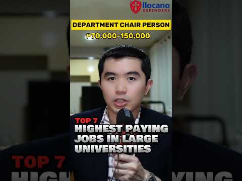 High paying jobs in Universities Philippines
