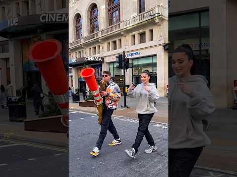 Enisa & Traffic Cone Man play DISCO CONE on the streets 🔥