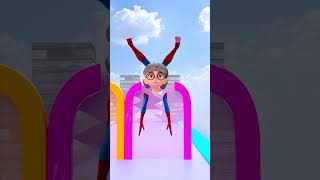 Help Build a Queen Run Challenge With Spider Tani - Scary Teacher 3D Animation #shorts