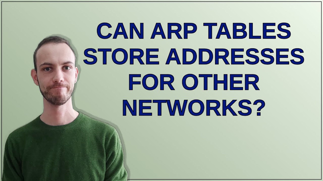 Networkengineering: Can ARP tables store addresses for other networks?