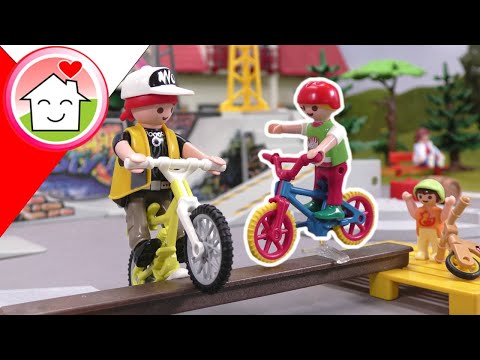 Playmobil po polsku Rowerowy tor przeszkód - Rodzina Hauser