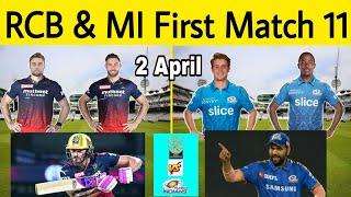 RCB & MI First Match Playing 11 in IPL 2023 | MI vs RCB Match 5 | Maxwell, Green, Jacks?