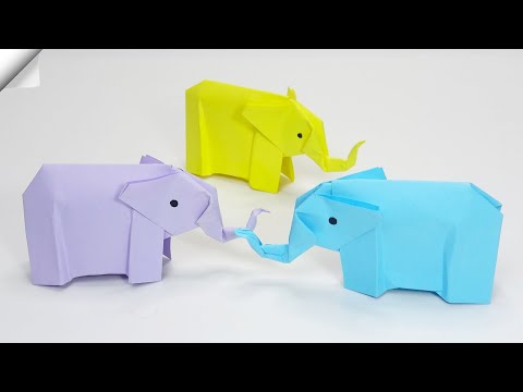 Funny Elephant Moving paper TOYS Easy paper crafts