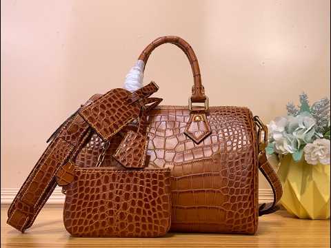 Louis Vuitton Speedy P9 Bandoulière 25 - Brown / Crocodile-Embossed Leather