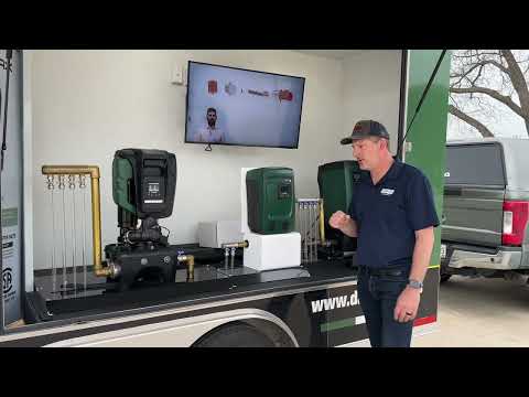 DAB Pumps Demo Trailer showcases its ESYLINE of variable speed, constant pressure pump systems.