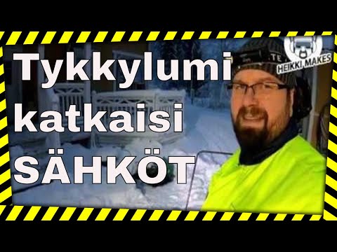 Sähköt poikki tykkylumen takia
