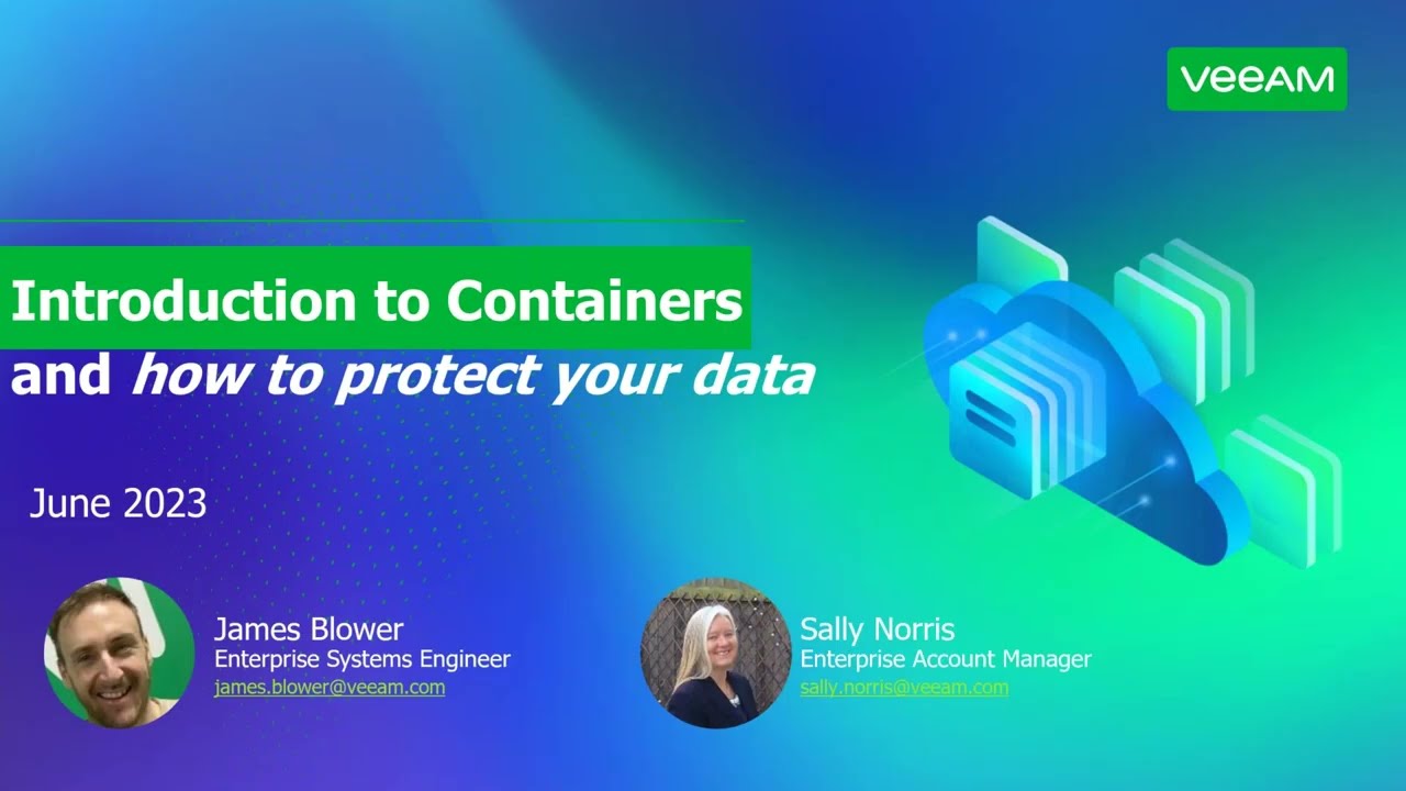 Introduction to Containers and Kasten - Veeam looking after your animals (services) video