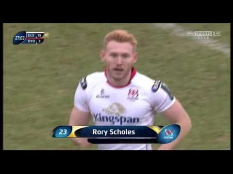 Ulster v Oyonnax 23/01/2015 Rory Scholes Try