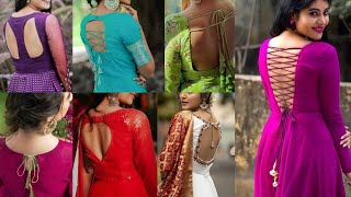 Beautiful Long Frock Gown Neck Designs||Back Neck Designs For Party Wear Gown||Frock Neck Designs