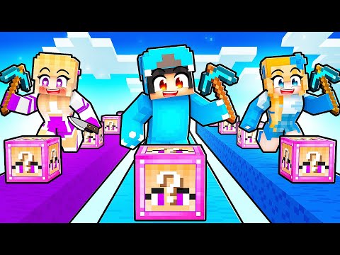 Playing a POPULAR FAN GIRL LUCKY BLOCK RACE In Minecraft!