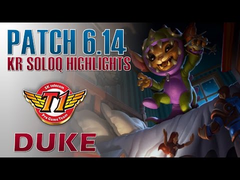 SKT T1 Duke - Gnar Top Lane - KR LOL Challenger 907LP