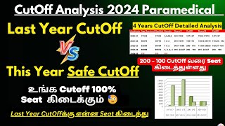 Paramedical Cutoff 2024 Analysis Detailed Report||உங்க Cutoff 100% Seat  கிடைக்கும் 😥|Low Cutoff