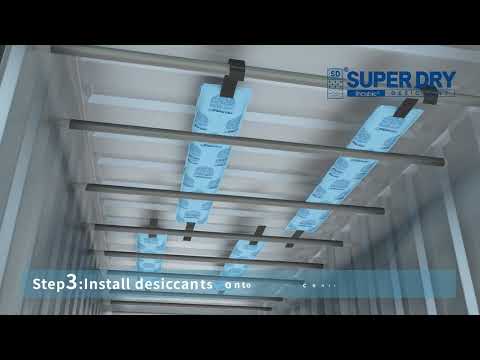 Super Dry container desiccant usage - DS 1700g in GOH