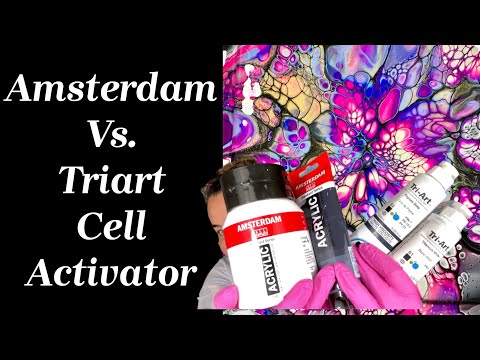 #306 Amsterdam Vs. Triart Cell Activator Part 1! Paint Pouring/Fluid Art