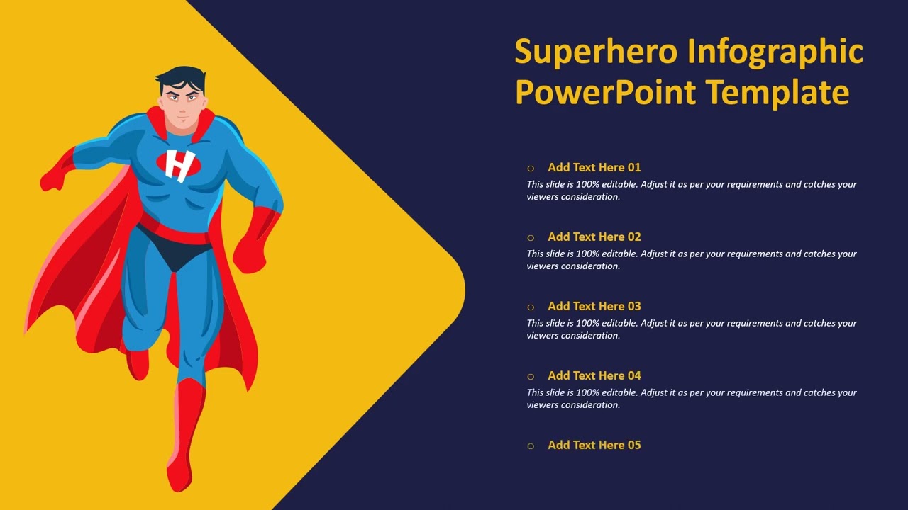 Superhero Infographic PowerPoint Template | Kridha Graphics