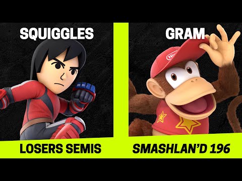 SmashLAN'd 196 Losers Semis - Squiggles (Mii Brawler) vs gram (Diddy Kong) - SSBU Tournament