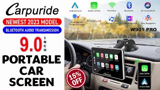 Newest Carpuride 9'' Portable Wireless Car Screen 2023 - UPGRADED 🌟  UNBOXING REVIEW