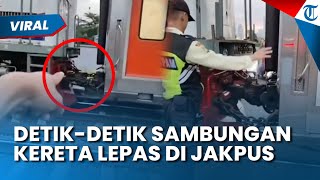 NGERI! DETIK-DETIK Sambungan Kereta Lepas di Pasar Senen Jakpus, Railfans Teriak ke Masisnis