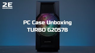 2E GAMING Computer case  TURBO (G2057B) , MidT, 2xUSB2.0,1xUSB3.0, 1x200+3x120ARGB,TG (side panel),without PSU,black