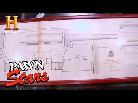 SELLER VS. EXPERT: Blueprints for a Historic Battle Ship (Season 7) | Pawn Stars