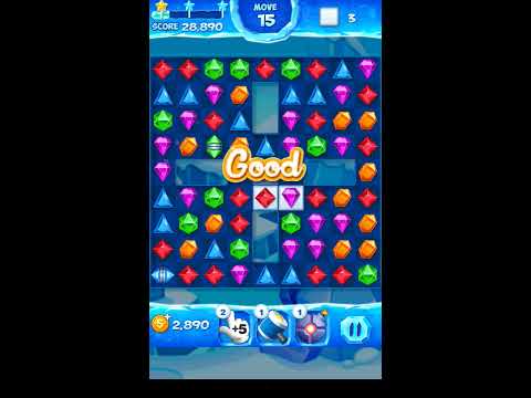 Jewel Pop Mania:Match 3 Puzzle Level 143 ( Ice Cream Town Episode ) - Walkthrough ( No Booster )