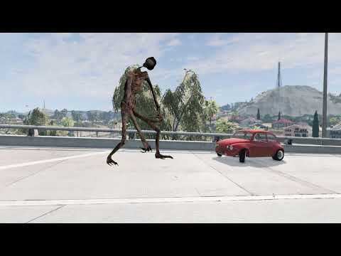 Siren Head - High Speed ​​Jumping Cars Siren Heads Lake - Beamng Drive | Police Cars