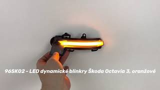LEDM dynamické blinkre Škoda Octavia 3, oranžové