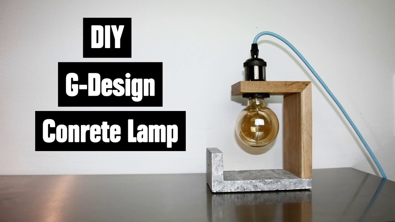 DIY Concrete Lamp with Wood #01