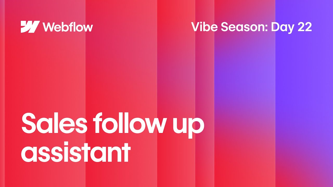 Sales follow up assistant