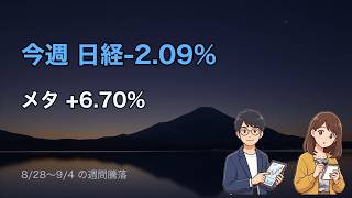 【週間】 日経-2.09%・S&P500 +0.09%｜8/28〜9/4 の週間騰落