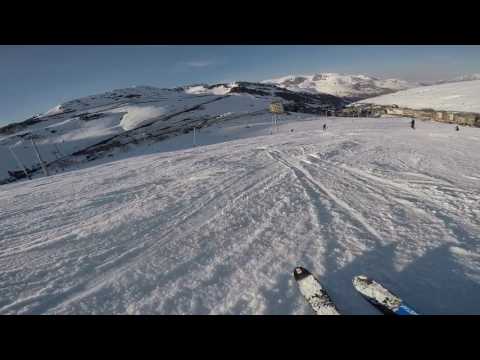 Skiing into Pas de la Casa GoPro Karma Grip