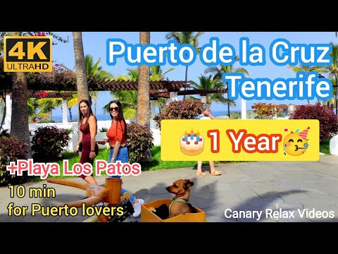 1️⃣🎂TENERIFE 🏝️ Puerto de la Cruz [4K] Canary Teneriffa Kanarische Inseln Playa Los Patos 8 Feb 2022