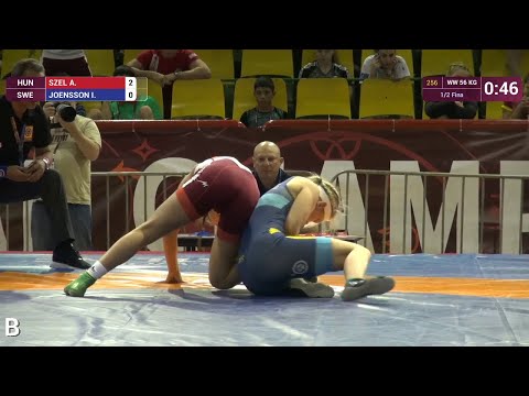 1/2 WW - 56 kg: A. SZEL (HUN) df. I. JOENSSON (SWE) by VPO1, 8-4