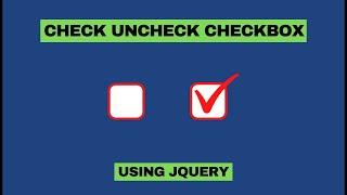 Check Uncheck Checkbox using JQuery - How To Code School