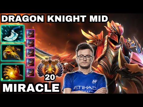 🔥 MIRACLE Dragon Knight Midlane Highlights EZ Mid 🔥 Zeus Deleted - Dota 2
