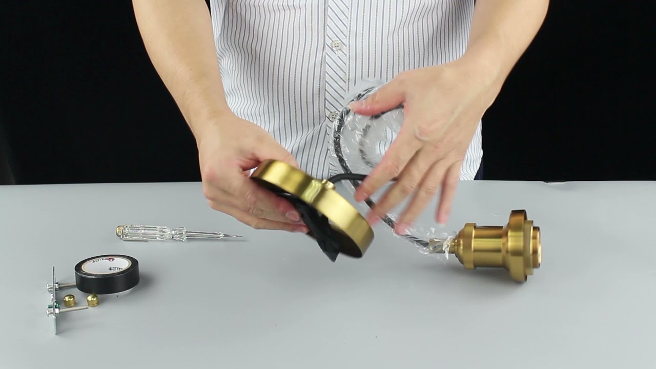 Watch video How to Shorten the Hanging Cord of a Pendant Light (Side Bolt Fixing) Now How to Shorten the Hanging Cord of a Pendant Light (Side Bolt Fixing)