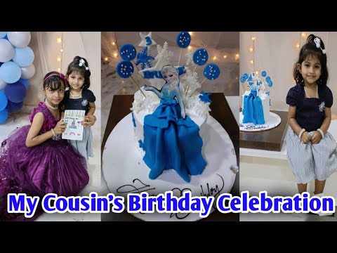 Frozen theme Birthday Celebration / My Cousin's Birthday Celebration / Frozen Elsa cake / Frozen /